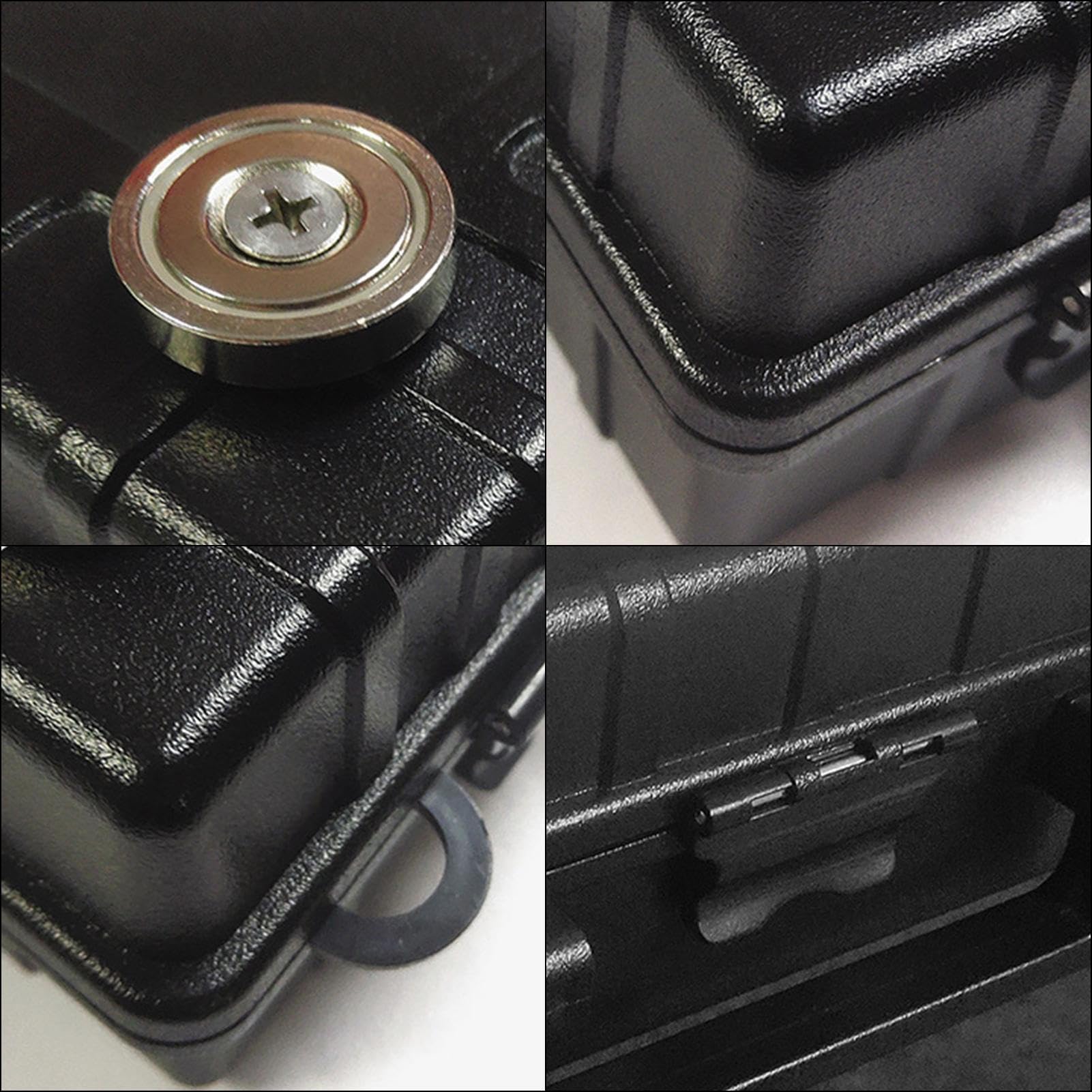 Caja magnética para llaves – Funda de repuesto impermeable con imán fuerte – Caja de almacenamiento portátil para uso en exteriores – Bloqueo seguro – ABS duradero – Diseño apto para viajes (4.7 x