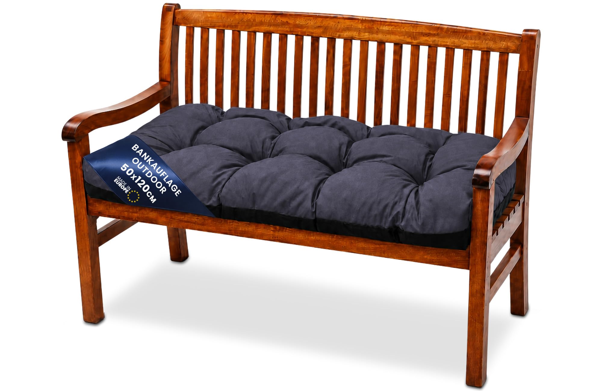 Amazinggirl Bankauflage 120x50 cm - Hollywoodschaukel Stuhlkissen Outdoor Polster Bankkissen Sitzkissen für Gartenbank Bodenkissen Lounge-Auflagen Graphit