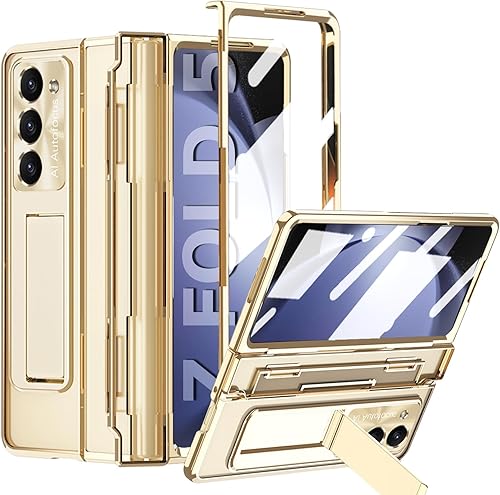 Miniatura 24 de Funda transparente para Samsung Galaxy Z Fold 3 con protección de bisagra plana, cubierta todo incluido Protector de pantalla integrado Protector