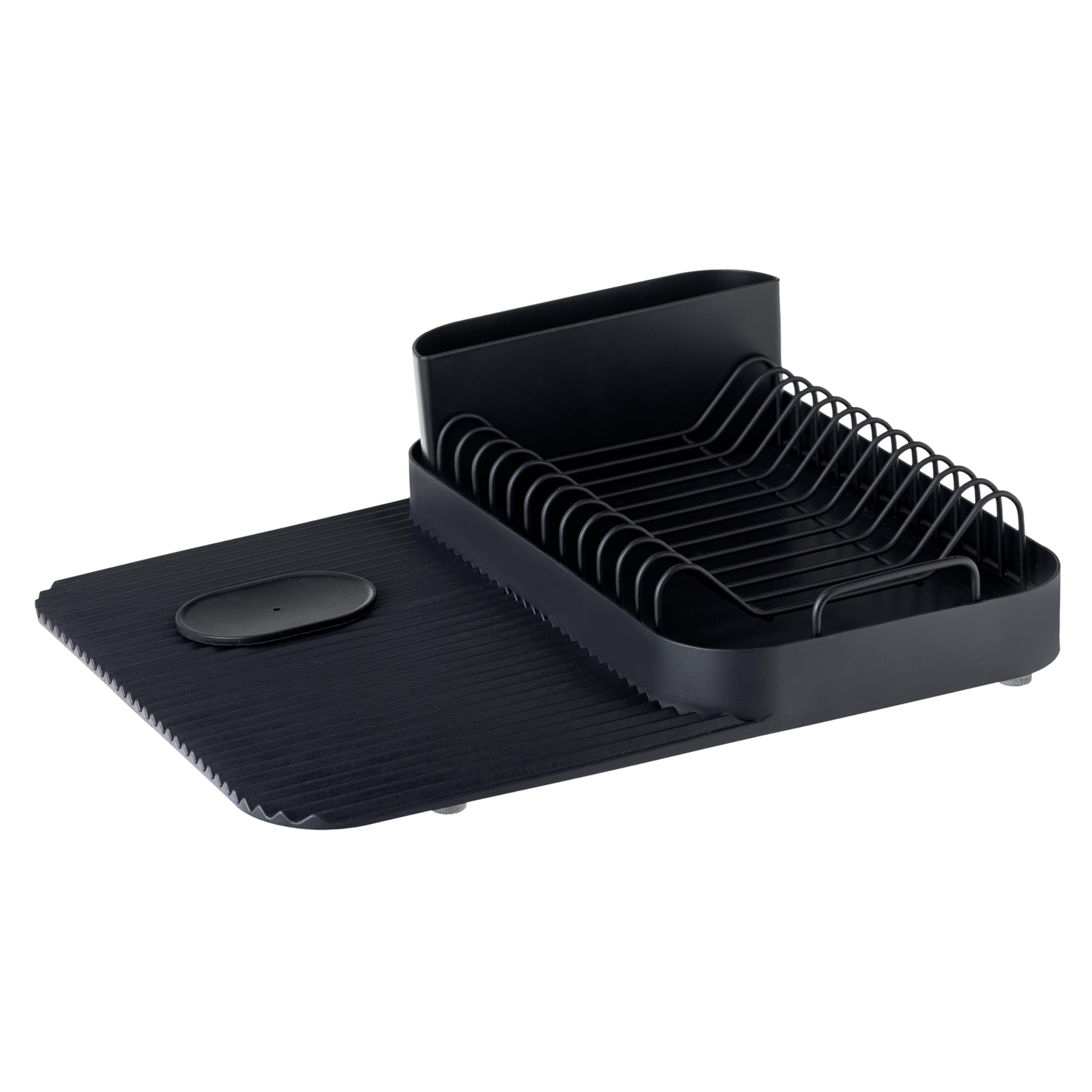 VIGAR Zeroline Escurridor de Platos para Fregadero y Escurreplatos para Mostrador de Cocina, Fregaderos de Cocina Modernos y Accesorios para Cocina 42.5 x 34.5 x 12 cm, Negro