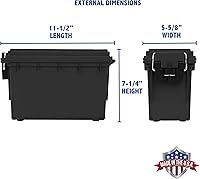 Vista 3 de Sheffield 12629 - Caja de munición resistente al agua, caja de munición apilable y bloqueable, fabricada en Estados Unidos