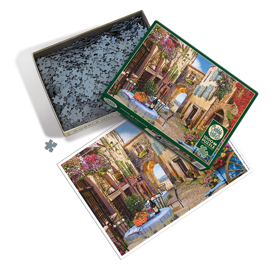 Cobble Hill 1000 Piece Puzzle - French Village - Sample Poster Included, 26.625" x 19.25" - Image 2