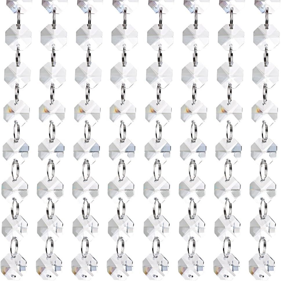 Valar Dohaeris 18 feet Clear Crystal Chandelier Gems Bead Strands Lamp Chain for Wedding Party Tree Garlands Decoration