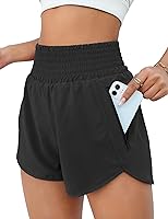 BMJL Women's High Waisted 2.5" Athletic Running Shorts with Zipper Pocket - Quick Dry Gym Workout Sporty Shorts