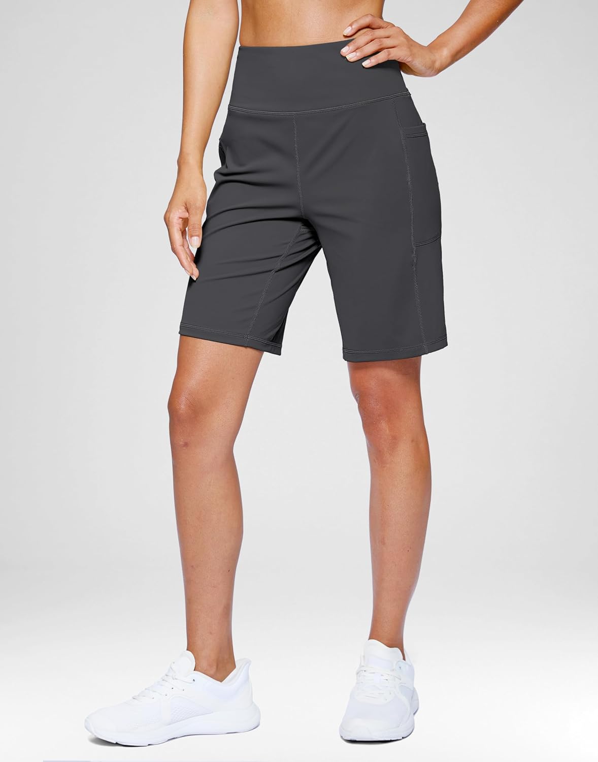 G Gradual Women's 7''/9" Bermuda Long Shorts with Pockets High Waisted Athletic Knee Length Shorts for Women Walking - Image 2