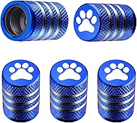 Vista 30 de Tapones para vástago de válvula de neumático, paquete de 5, tapa de aire de neumático N2, metal nitrógeno con forro de plástico, resistente a