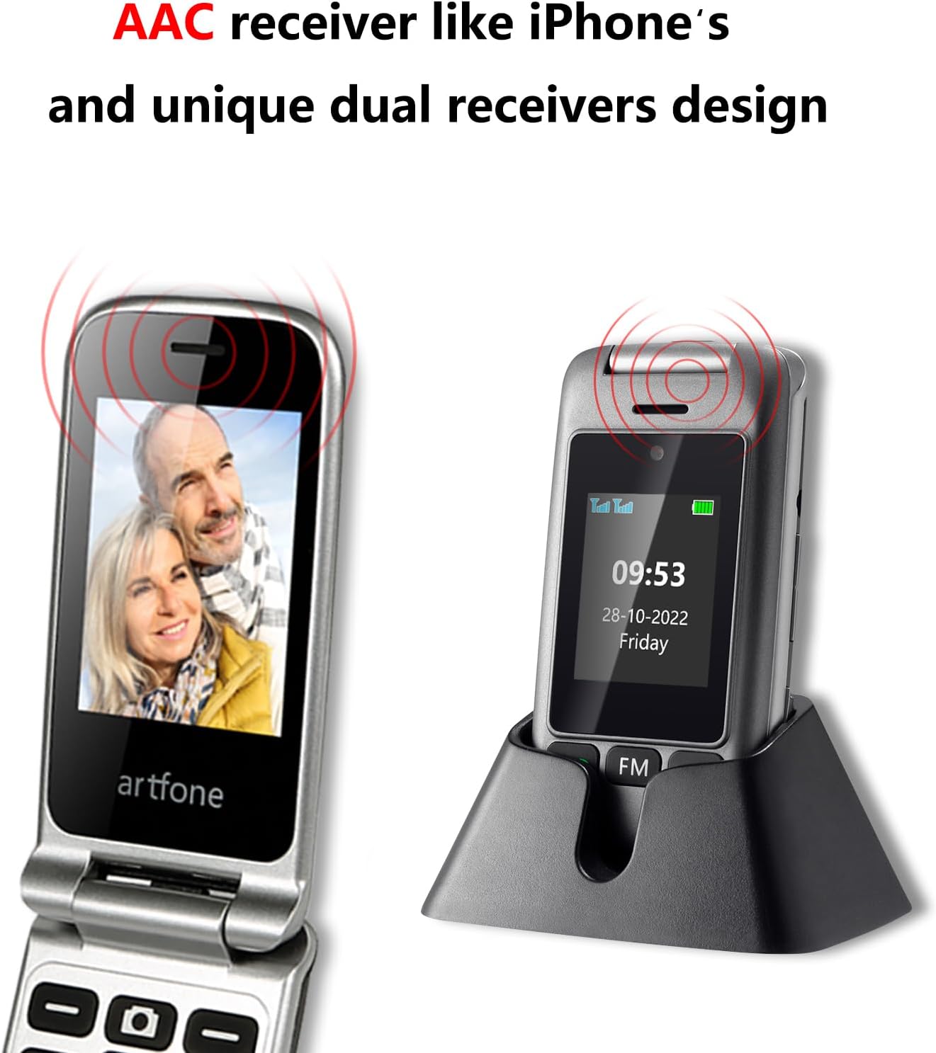 artfone G6-Telefon in der Ladestation