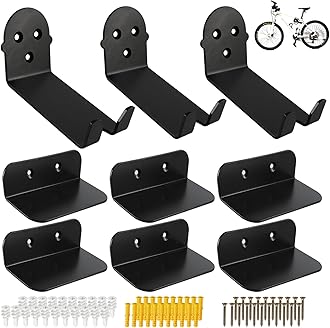 Eapele Bike Pedal Hanger Bicycle Wall Mount Horizontal Hanger, Heavy-duty 10GA Steel Plates Made, Support to 150lb, Compatible with Platform Pedal, Clipless Pedal, and Hybrid Pedal（3pcs）