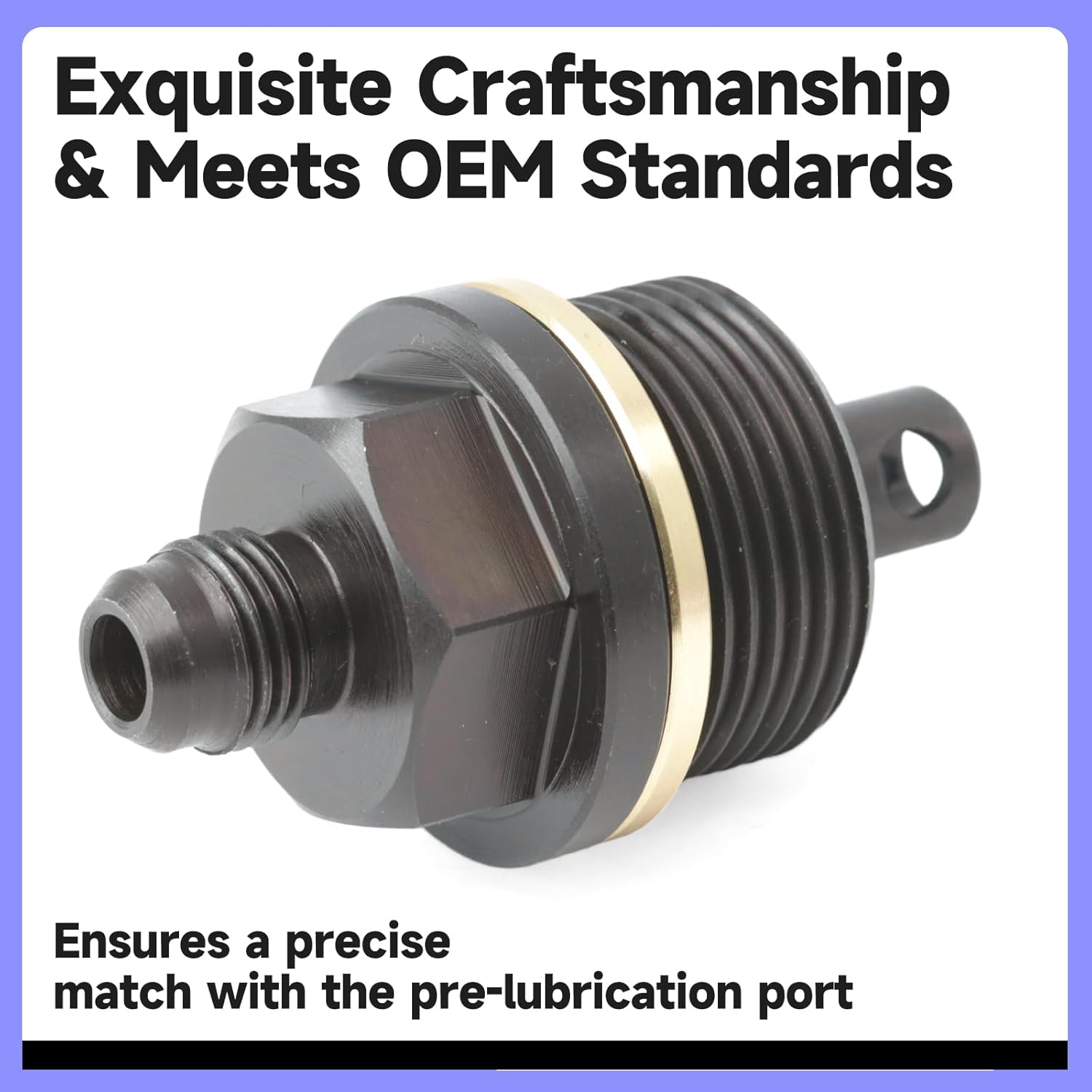 6492-10 Oil Priming Adapter Kit Compatible with Detroit Diesel DD13 DD15, w/Cover Conduit Sealing Tape M33 × 2.0 Thread 1-1/16 Inch (27 mm) Pre-Lubrication Replacement Part
