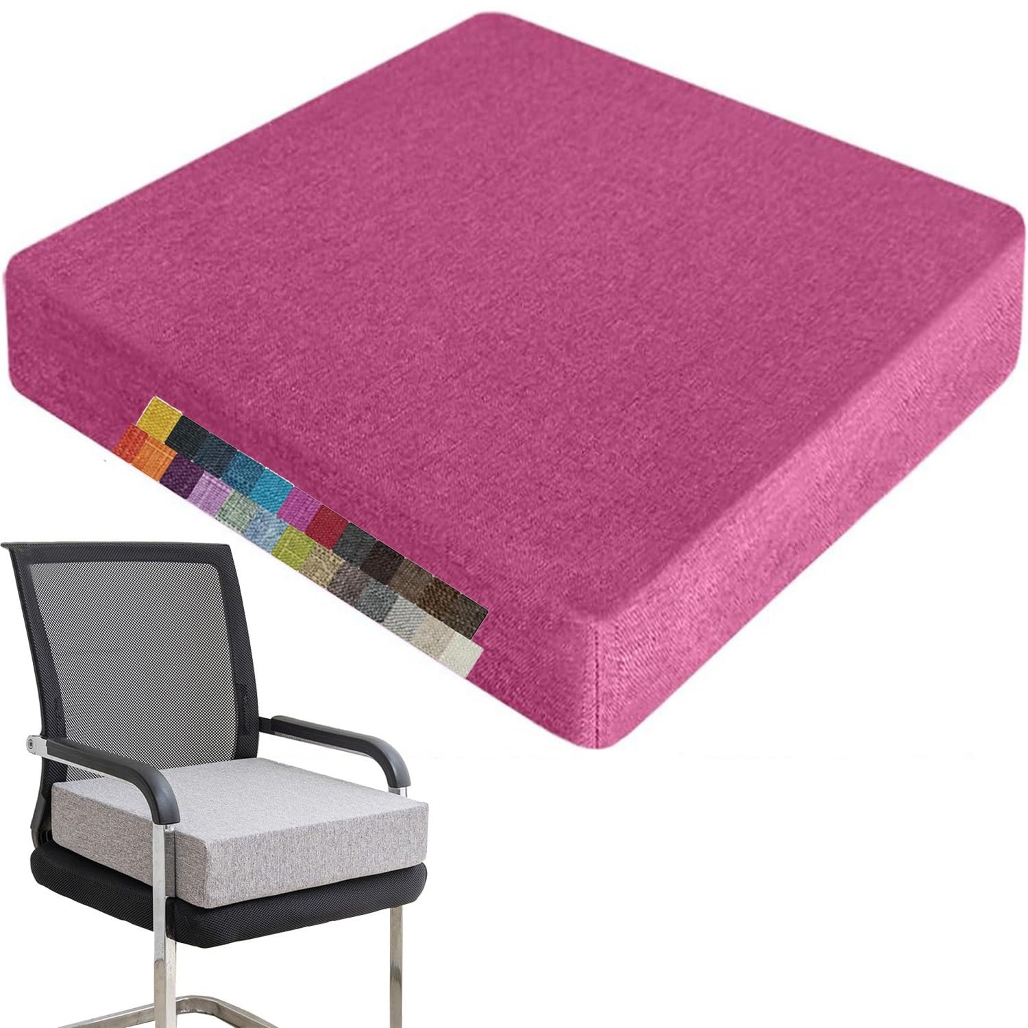 SVFOEBJM Memory Foam Seat Cushion 55x55x15 cm Removable Cover Soft & Comfortable NonSlip Design Ideal for Car Office Sofa GardenPerfect for Ultimate Comfort.