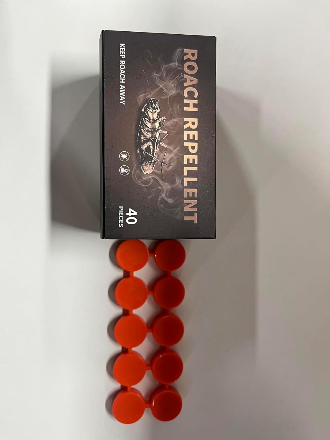 40Pcs Roach Bait Indoor Infestation,Powerful Attraction Cockroach Gel Bait,Roach Repellents for Small Large Roach,Cockroach Deterrent,Easy to Apply Cockroach Control for Effective Home Protection
