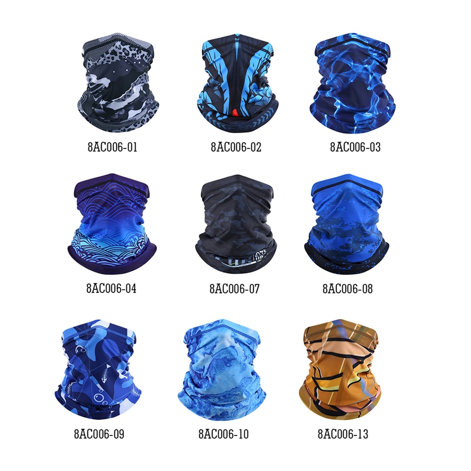 Summer Ice Silk Bandana Ciclismo Impreso Halfark Mask Mask Sport Neck Gaiter Caminata FOL Mask Curring Tube Buff Mujeres Mujeres