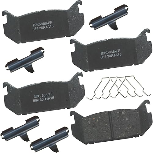 Miniatura 147 de Bendix Pastillas de freno traseras de cerámica Premium SBC1100 para Nissan Frontier 2024-2005, Xterra 2015-2005, Suzuki Equator 2012-2009