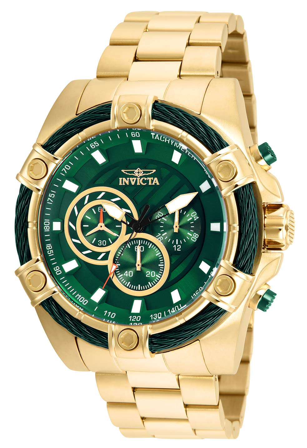 Invicta Men Bolt Quartz Watch, Gold, 25517