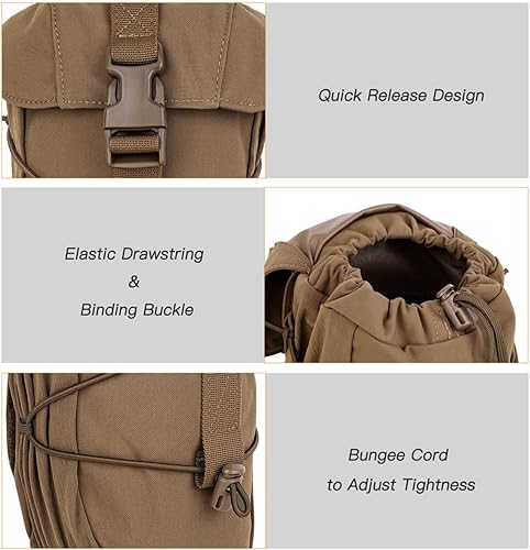 Miniatura 3 de Bolsa táctica Molle EDC Utilidad con cordón para revistas, bolsa universal compatible con Molle y cinturón