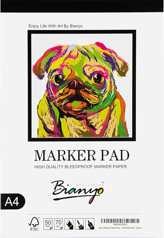Bianyo A4 bleedproof marker paper pad with 50 smooth 70 gsm sheets