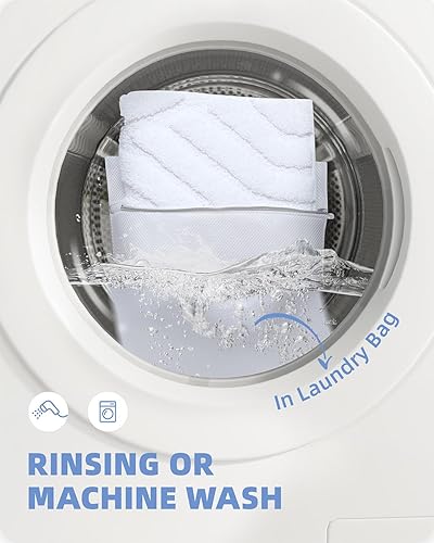 Miniatura 6 de Color G - Alfombra de baño color blanco, extra suave, absorbente, de alta calidad, antideslizante, cómoda, para bañera, ducha, baño, lavar a