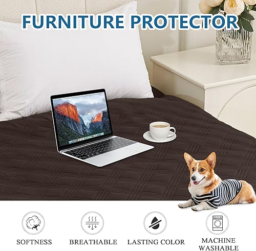 Miniatura 219 de hyha Manta de cama impermeable para perro, mantas suaves para mascotas, funda de sofá impermeable para perros, fundas reversibles lavables para