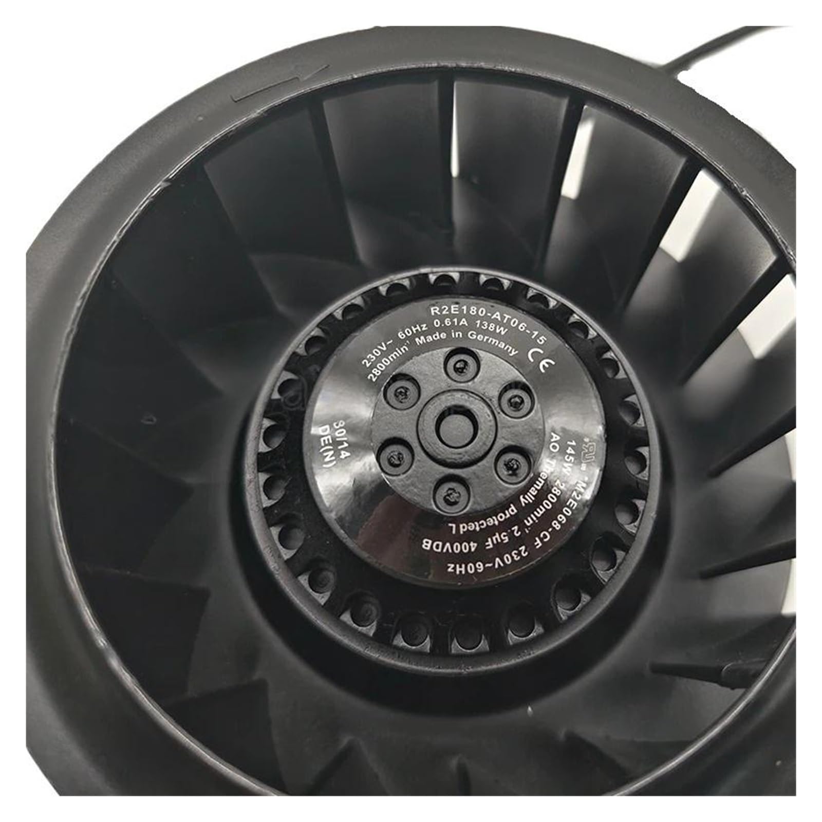 Ventilateur centrifuge R2E180-AT06-15 puissant de 138W à haute pression statique