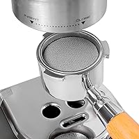 Vista 7 de 2 paquetes de pantalla de disco de espresso de 51 mm, placa de malla de filtro de café reutilizable de 1,7 mm de espesor y 150 μm para cesta