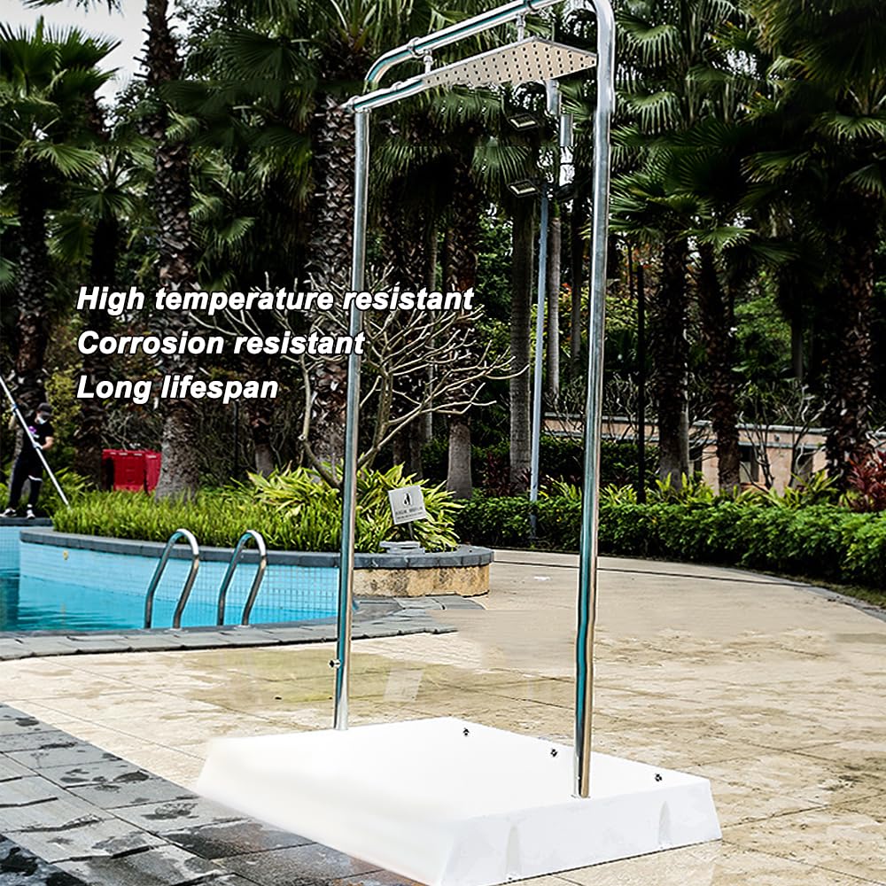 Ensemble De Douche Sauna pour Piscine, avec Bain De Pieds, 210 Cm De Haut