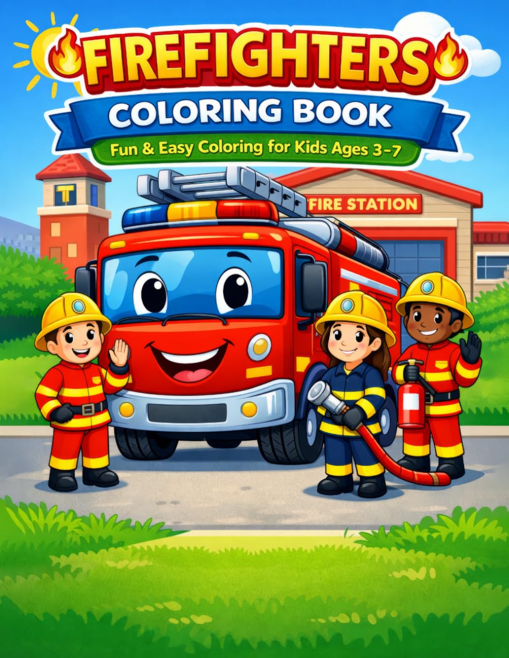 Firefighters coloring book