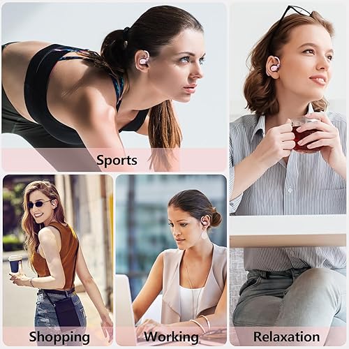 Miniatura 6 de Auriculares de oreja abierta, hasta 32 horas de reproducción, Bluetooth 5.4, auriculares de oreja abierta ultra cómodos, gancho ergonómico para la