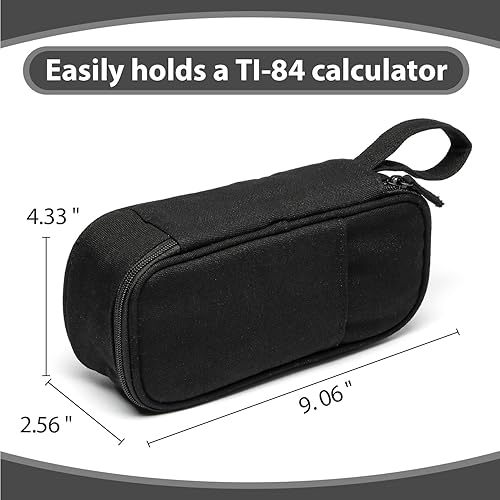 Miniatura 5 de SPACEMATE Estuche de lona resistente para lápices, con capacidad para 50 a 100 lápices, estuche estético de gran capacidad, suministros escolares