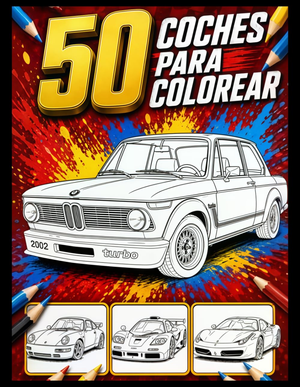 50 Coches para colorear