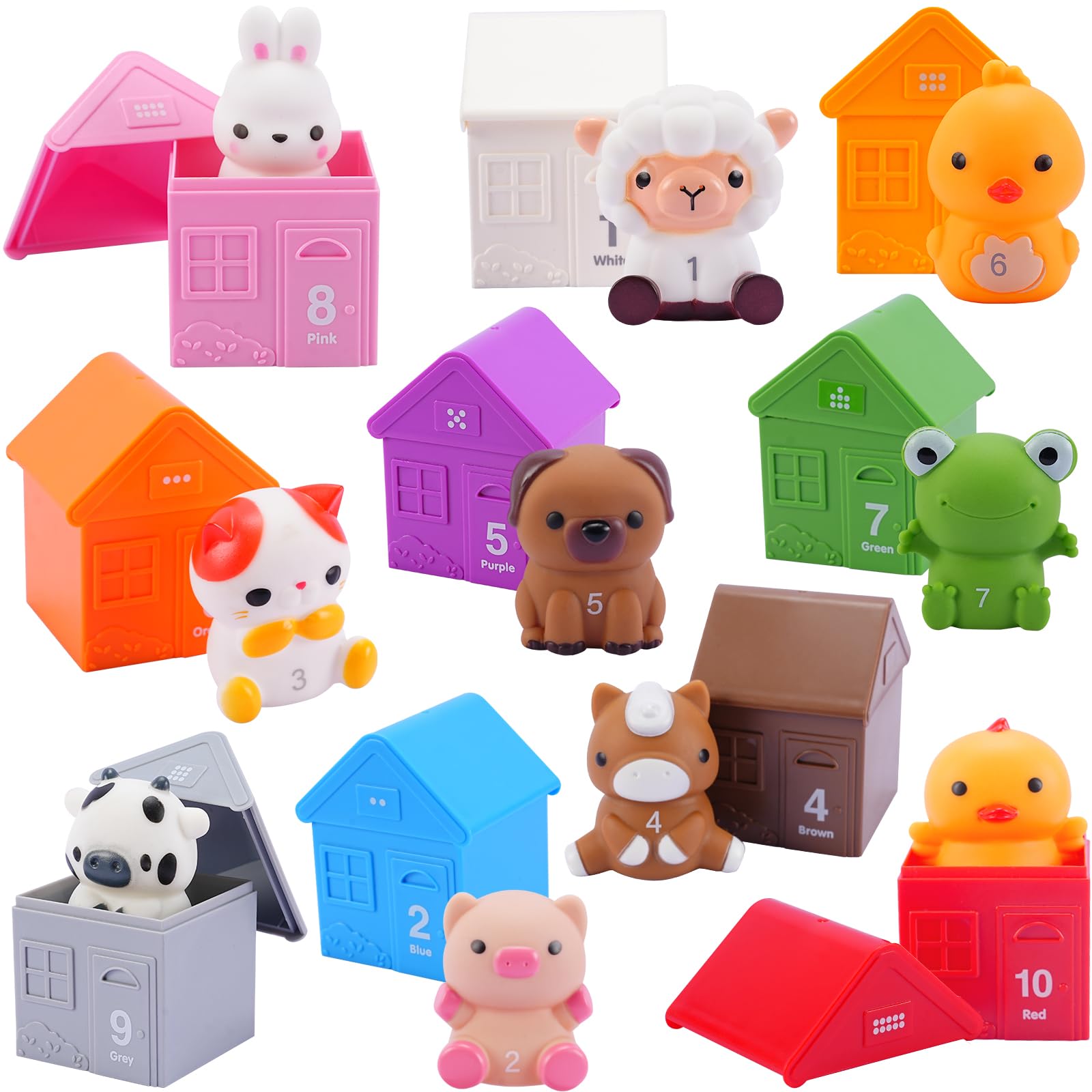 Montessori Toys for Babies and Children 1 2 3 Years Old - Educational Toys with Farm Animals for Classification, Montessori Toy with Rural Animals, Birthday or Christmas Gift