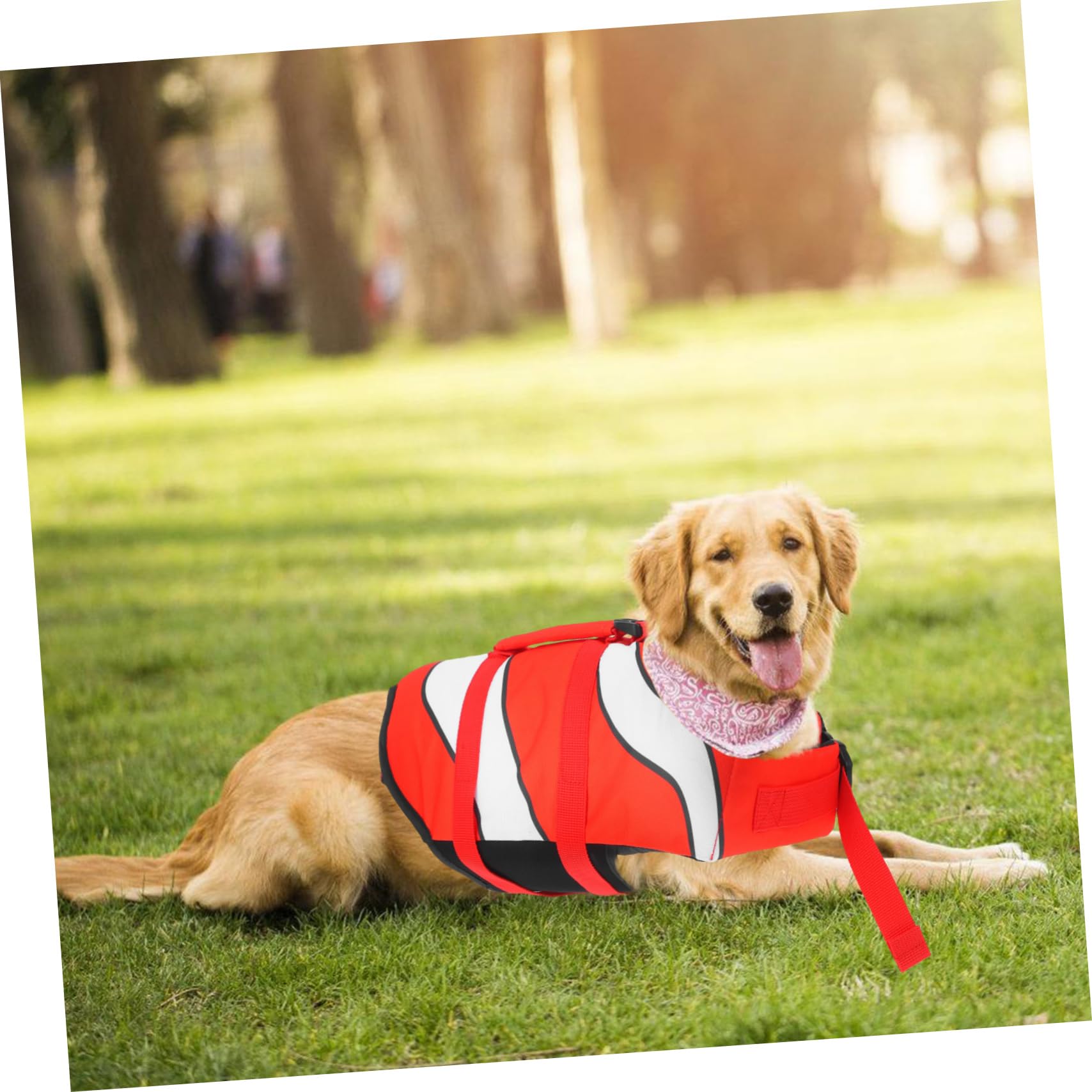 INOOMP Dog for Large Dogs Pet Life Clownfish Shape Comfortable Texture Swim Vest