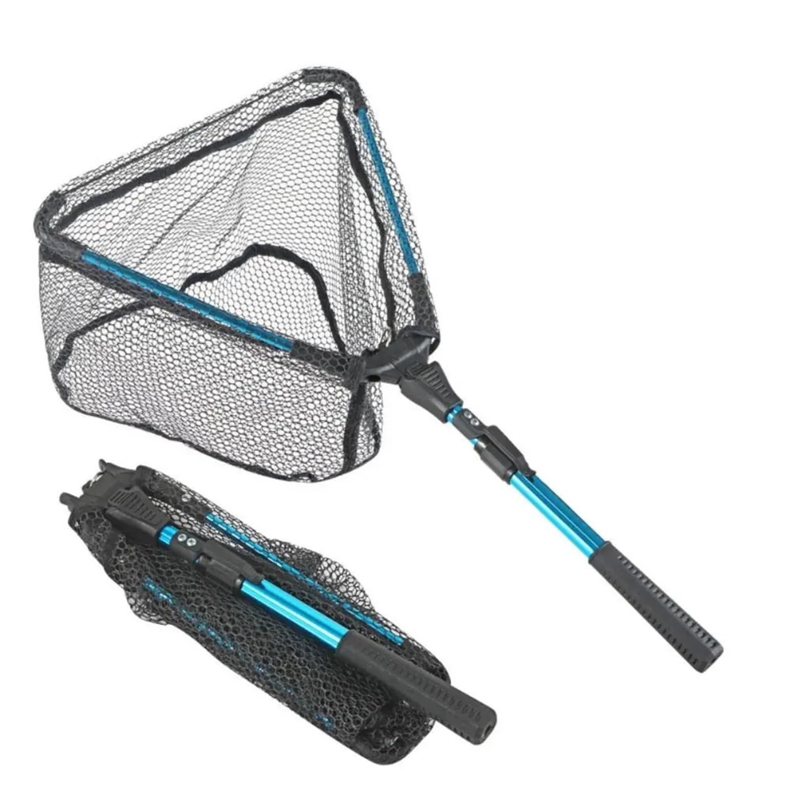 Pieghevole Rete Da Pesca Anti-Hanging Triangolo Mano Copia Net Retrattile Accessori Da Pesca Borsa In Silicone