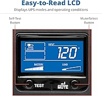 Vista 9 de Sistema de alimentación ininterrumpida, de la marca Tripp Lite, AVR, 120 V, con pantalla LCD, USB y coaxial RJ45 Negro