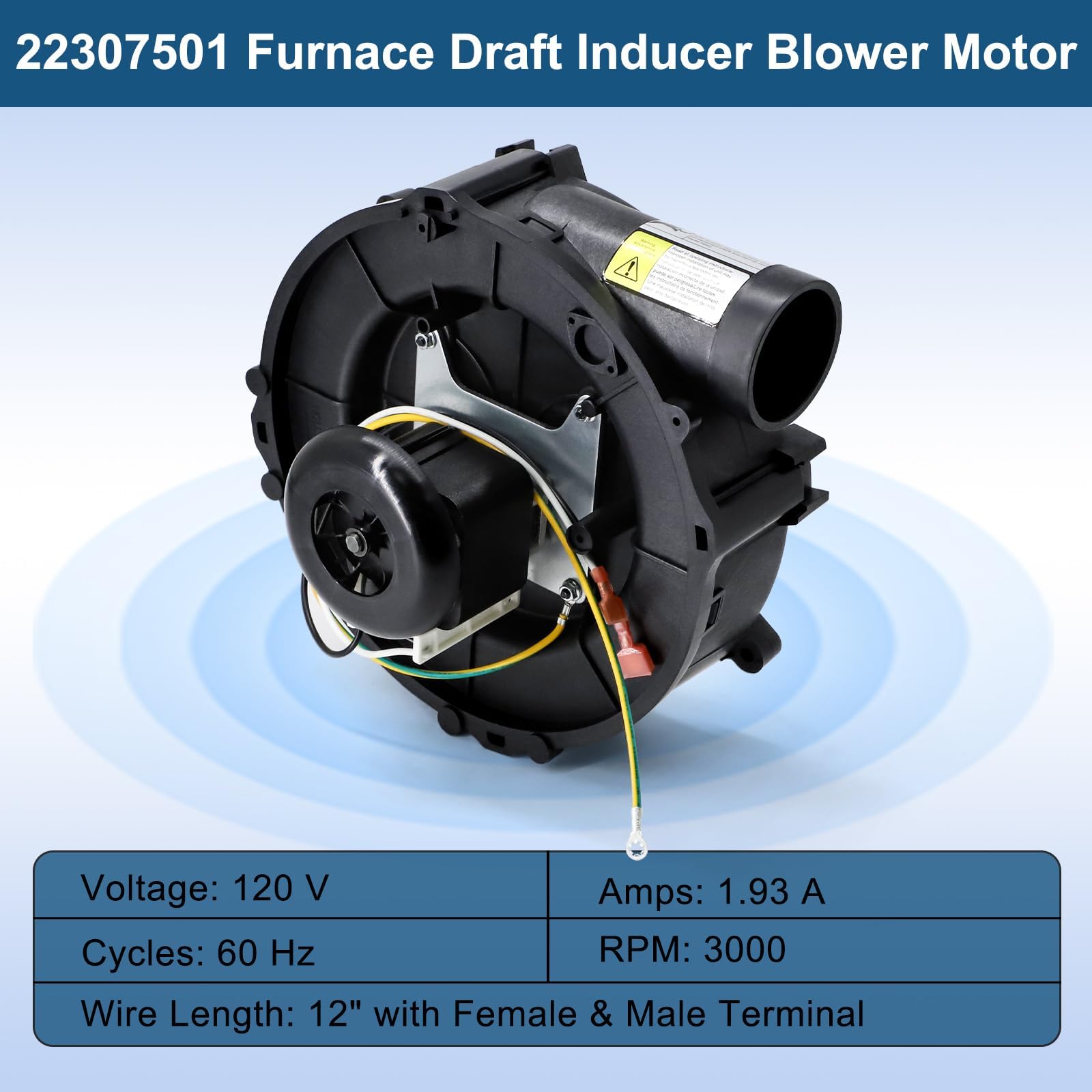 Furnace Draft Inducer Blower Motor Replaces Goodman 0171M00001S