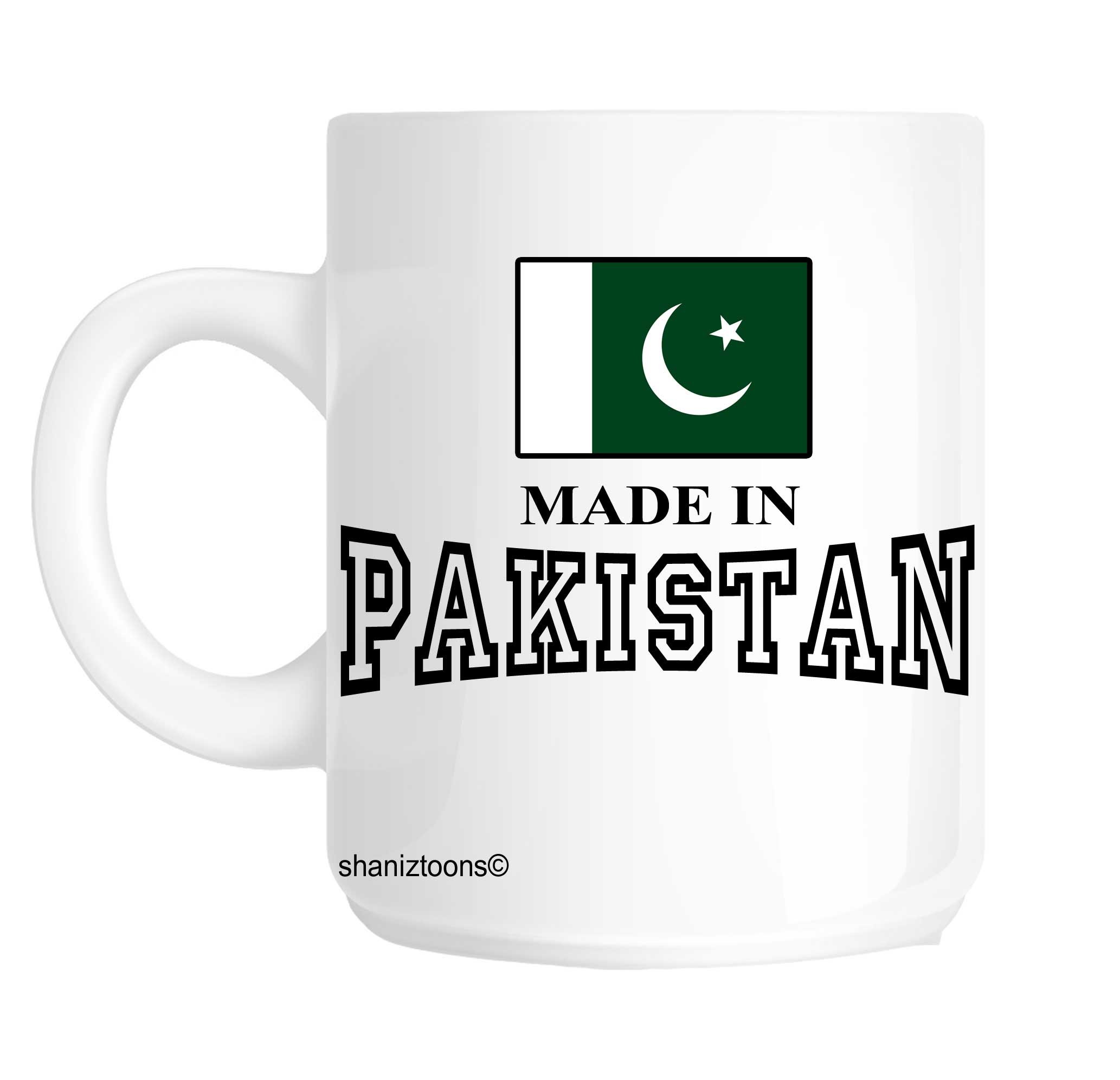 Shaniztoons White Made Born In Pakistan Birthday Gift Mug