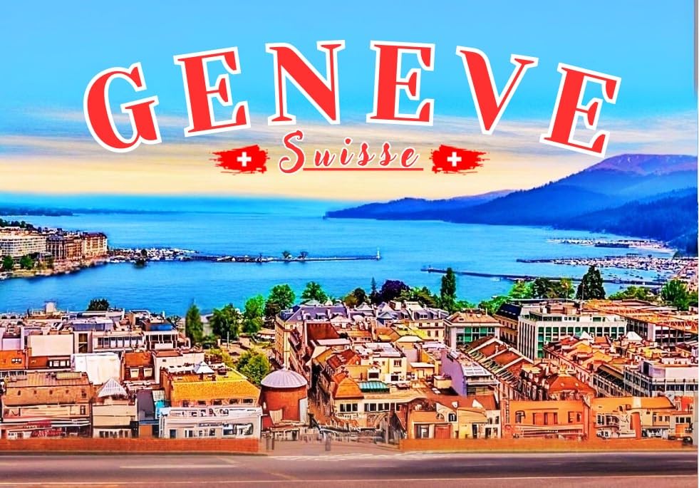 Geneve Suiza Souvenir - Imán de nevera de Ginebra - Recuerdo de viaje - Geneve Suisse Souvenir 230925