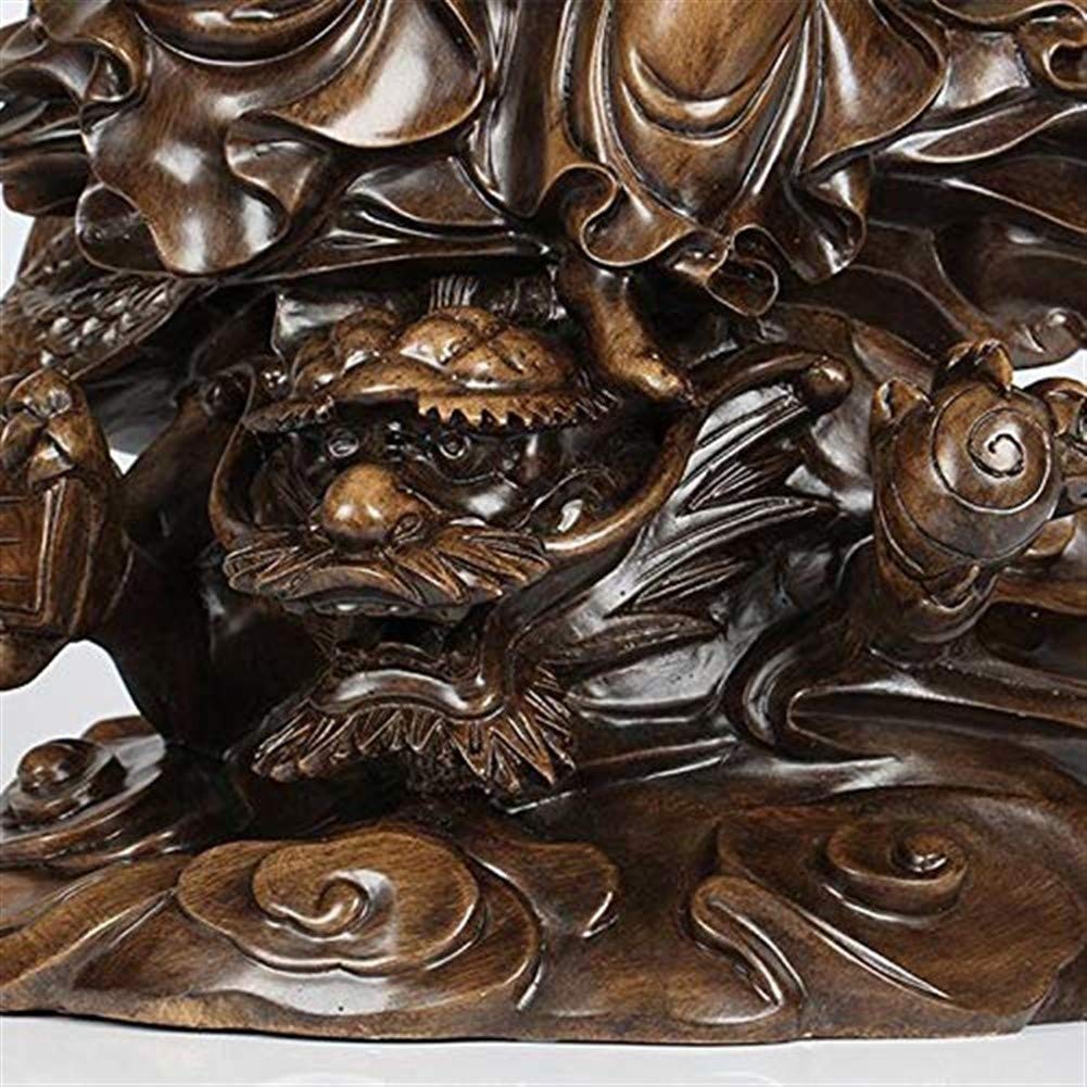 El dragón Estatua de Guanyin Paz de Buda de meditación y la armonía de la decoración Estatua Religiosa Nanhai Bodhisattva Guanyin 32 × 17 × 45 cm (Color : A)