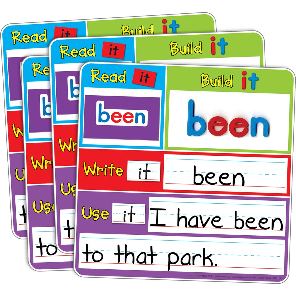 Really Good Stuff Magnetic Read, Build, and Write 4-Student Kit