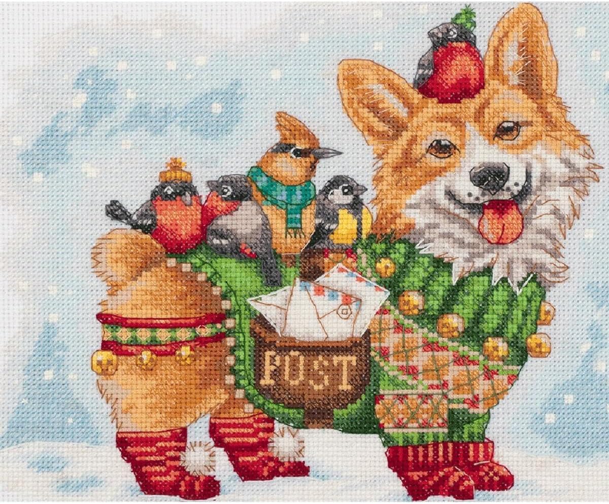 PANNA MARUSSIA Counted Cross Stitch Kit, Crafts Embroidery, 25.5 x 22 cm