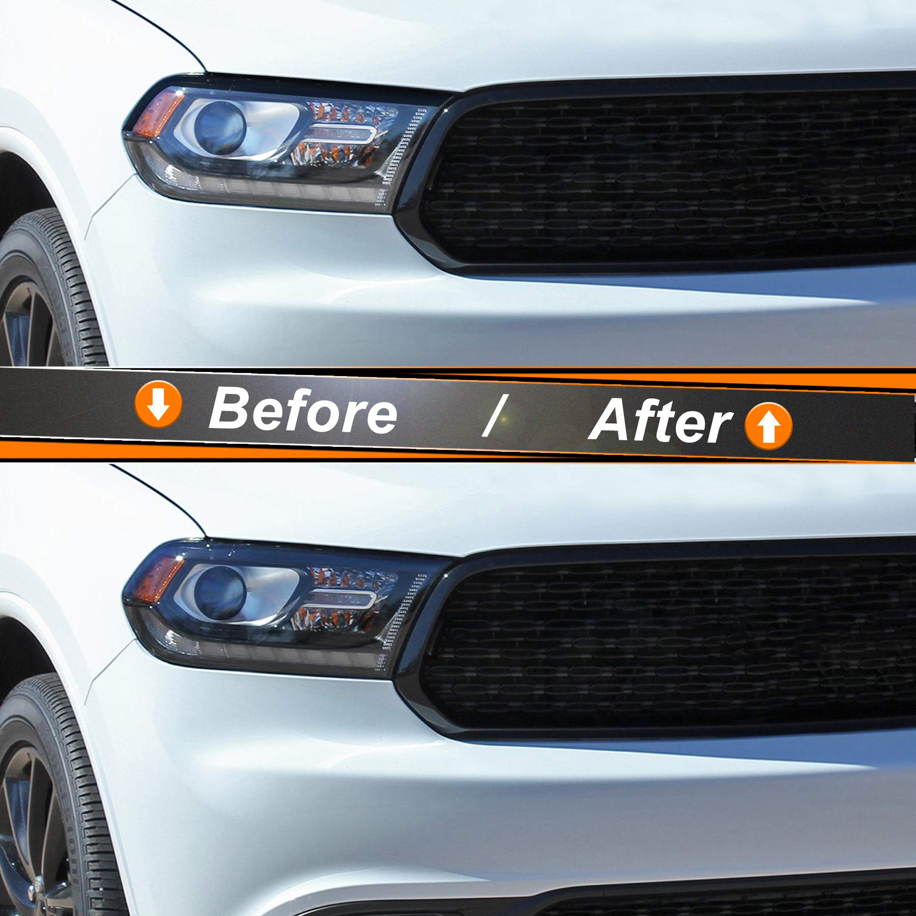 NDRUSH Blackout Headlight Eyelid Vinyl Tint Film Precut Overlays