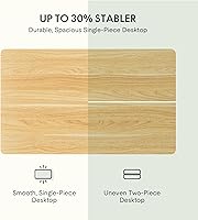 Vista 3 de Flexispot - Escritorio eléctrico de pie, soporte para computadora para oficina en casa, mesa de trabajo de altura ajustable Arce