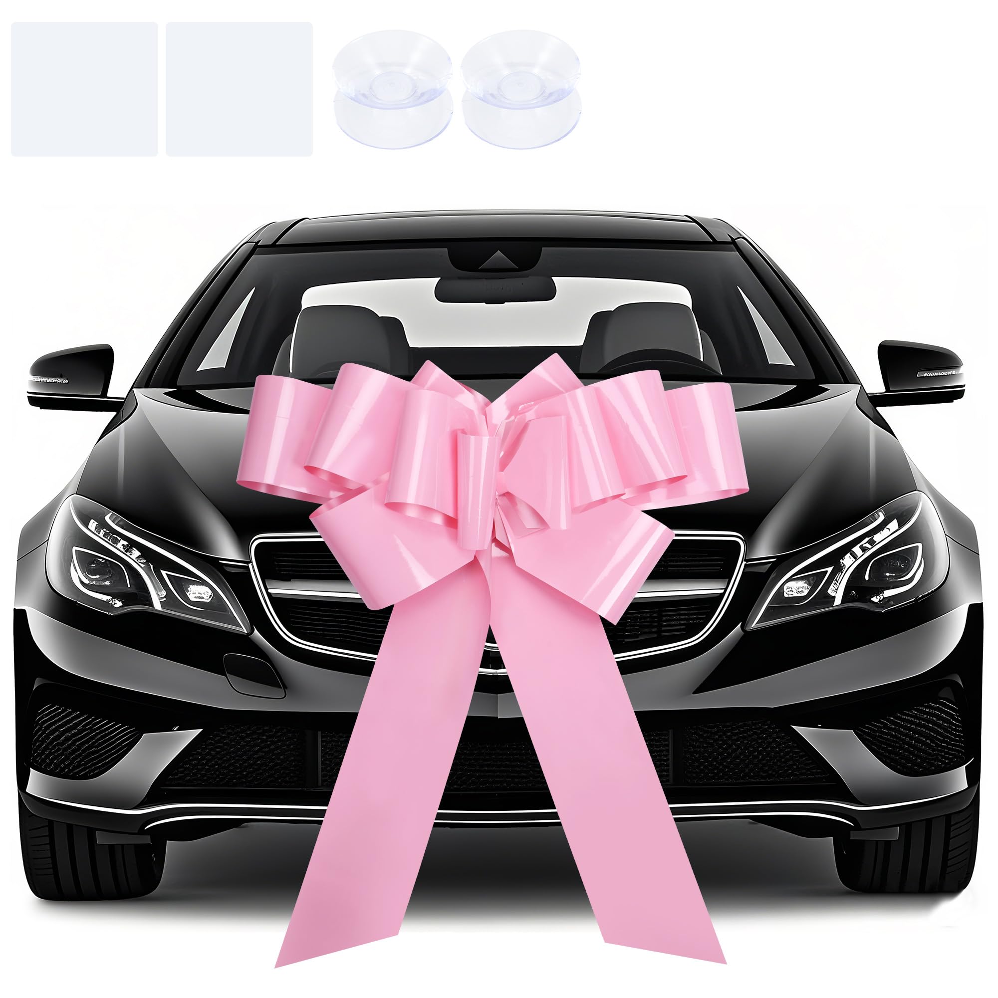 Yimomoyi Big Car Bow, 30 inch Big Pink Car Bow, Big Gift Bow, Butterfly Shape Huge Presents Bows Decoration, Huge Car Bow Giant Car Bow For Christmas,New House,Car,Party,Festival