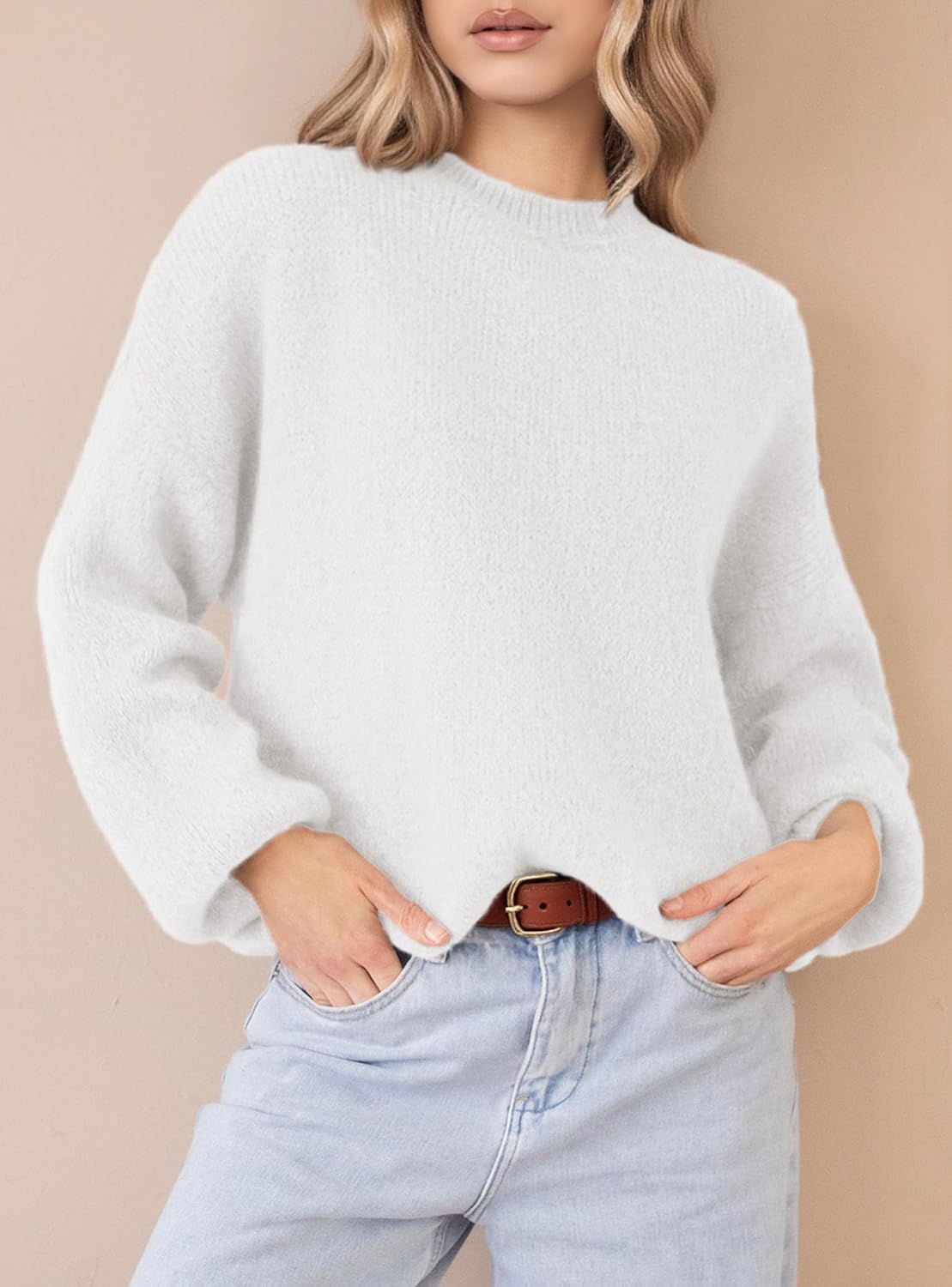 PRETTYGARDEN Women's Fall Oversized Sweaters Dressy Casual Long Sleeve Chunky Knit Winter Pullover Tops 2026 Holiday Outfits - Image 3