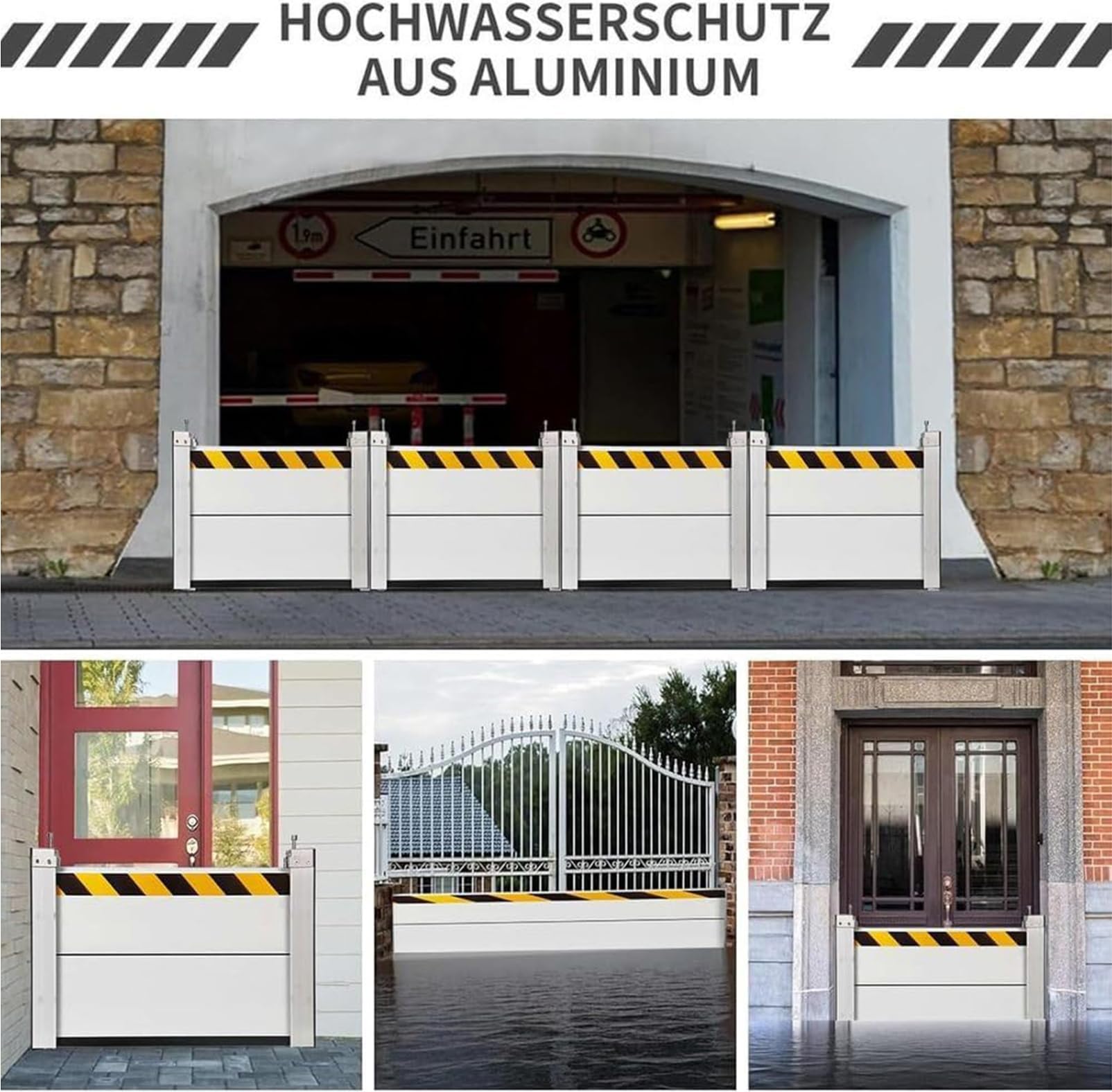 Barrera Móvil de Protección contra Inundaciones en Puertas Portátil Barrera de Aleación de Aluminio de Defensa contra Inundaciones en Puertas