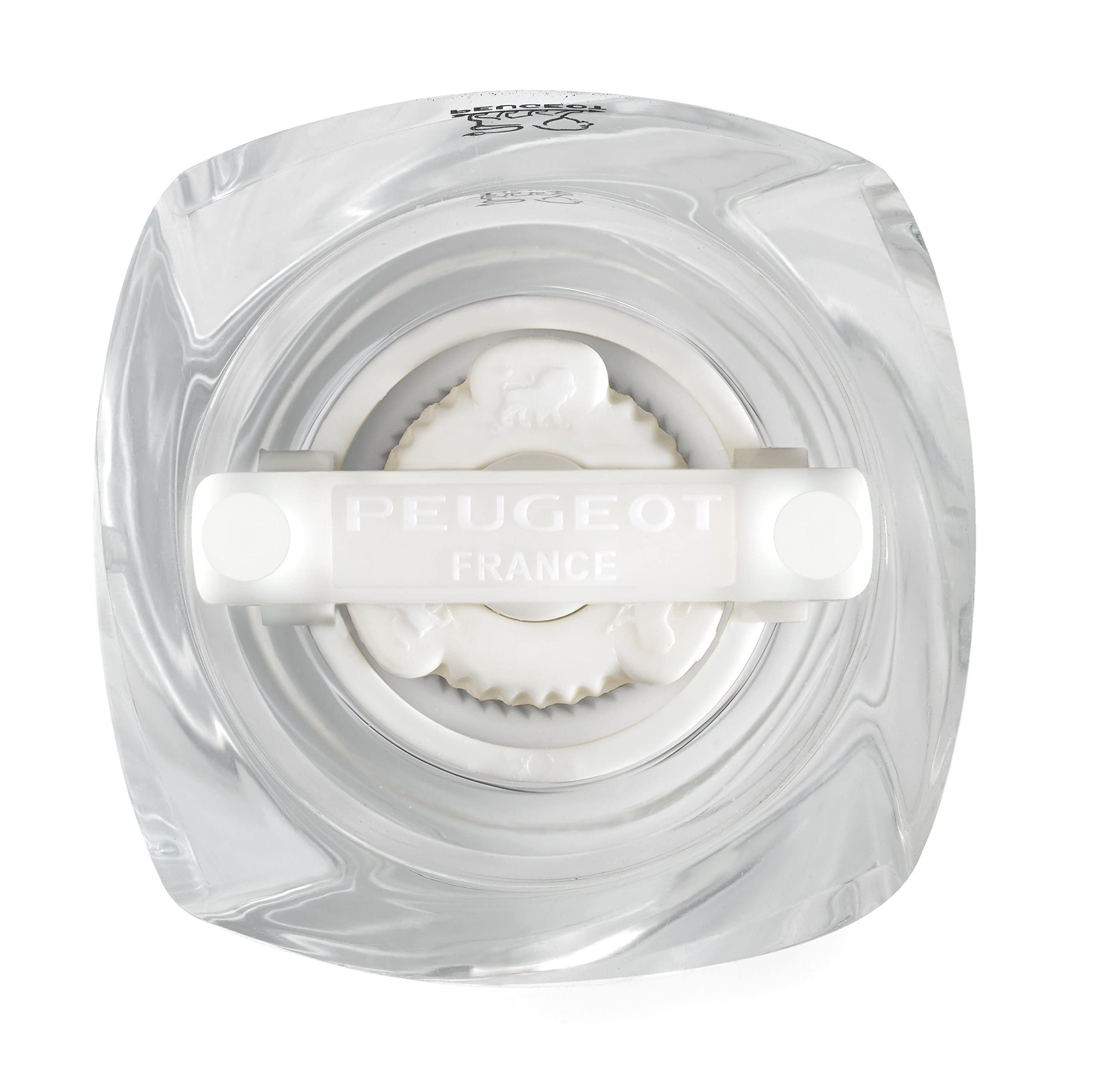 PEUGEOT - Molinillo de sal húmedo Molene de 14 cm - Ajuste clásico - Mecanismo de circonio para sal en polvo - Hecho de acrílico - Know-how francés - Blanco