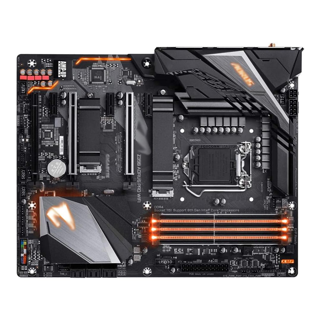 Placa-Mãe ATX LGA1151 Z390 AORUS PRO Wi-Fi, Suporte DDR4, Dual M.2