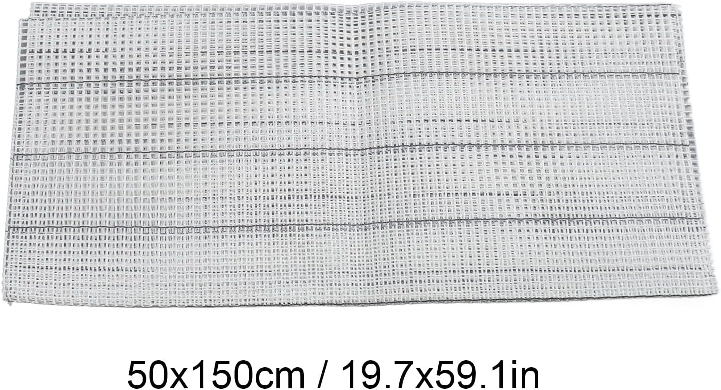 Rug Hooking Mesh Set, Mesh Canvas Sheets DIY Mesh Sheet Multipurpose Rug Hooking Mesh for Embroidery Knit Crochet Projects (50 * 150cm)