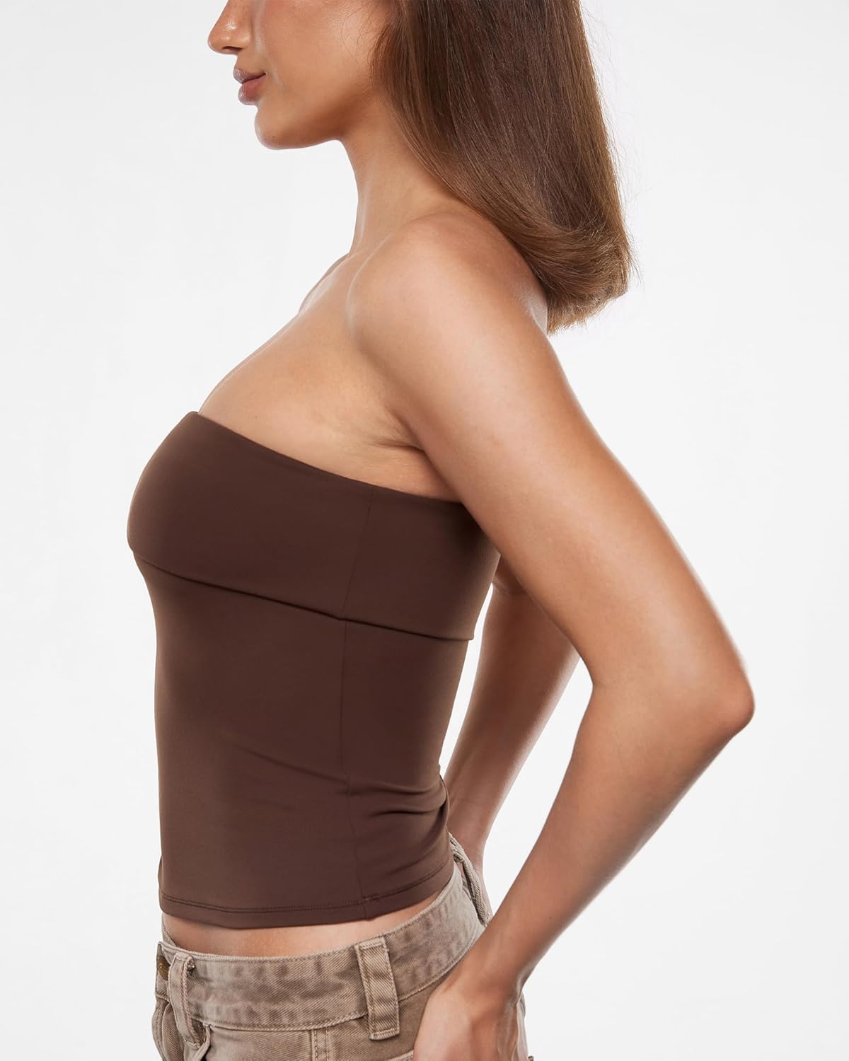 INLYRIC Natrelax Women's Tube Tops Strapless Tank Tops Sexy Summer Going Out Crop Tops Trendy Bandeau Tops - Image 3