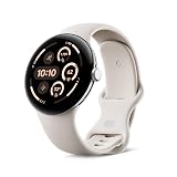 Google Pixel Watch 3 (45 mm) – Android smartwatch with Heart Rate Tracking, Advanced Running from Fitbit, Fitness Insights, 24-Hour Battery – Polished Silver Aluminium Case – Porcelain Band – LTE Polished Silver / Porcelain LTE