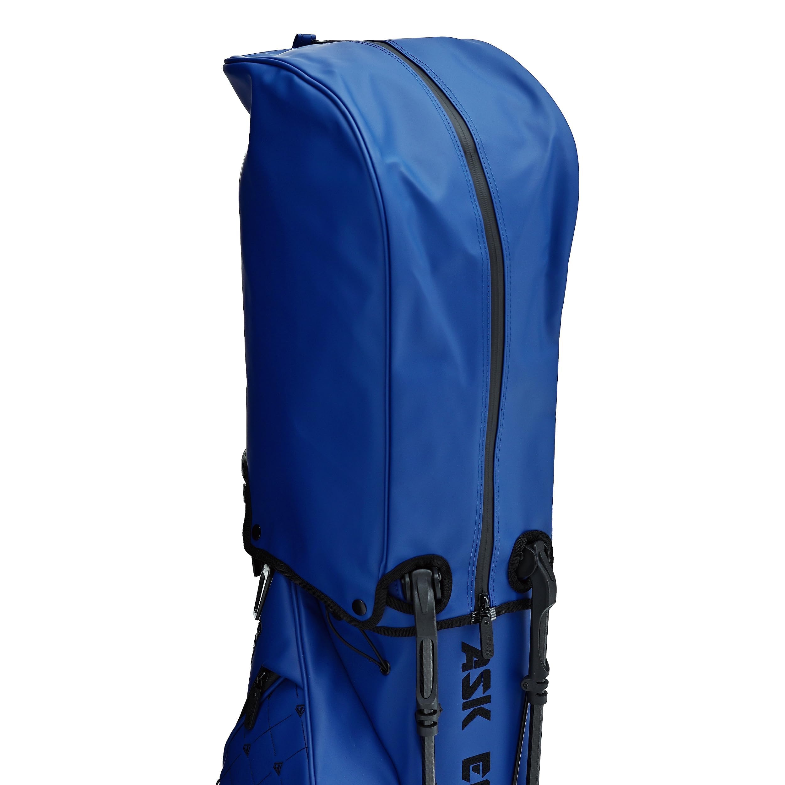 ASK ECHO Golf Prestige-14 Way Hybrid Stand Bag - Premium Leather Outdoor Putter Clip (Navy Grey)